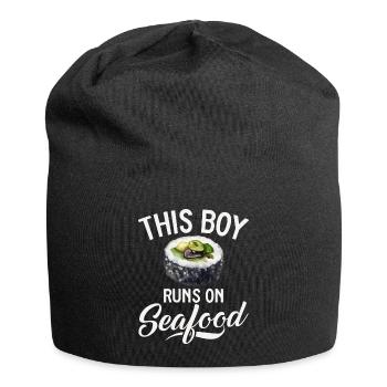 Seafood Lover Gift - Jersey-Beanie - Schwarz - Vorne