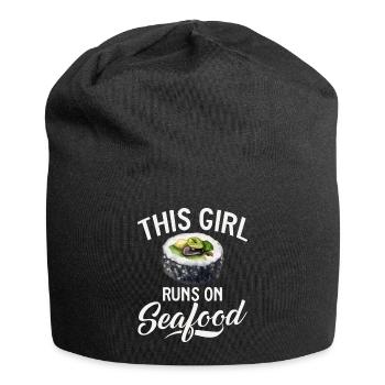 Seafood Lover Gift - Jersey-Beanie - Schwarz - Vorne