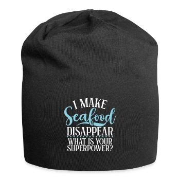 Seafood Lover Gift - Jersey-Beanie - Schwarz - Vorne