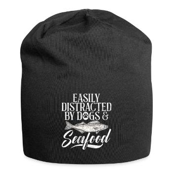 Seafood Lover Gift - Jersey-Beanie - Schwarz - Vorne