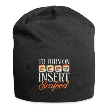 Seafood Lover Gift - Jersey-Beanie - Schwarz - Vorne