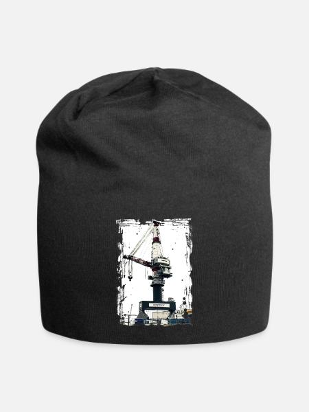 Rostock Port Liebherrr Kran - Jersey-Beanie - Schwarz