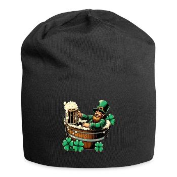 Bathing Leprechaun (Irish Leprechaun) - Jersey Beanie - black - Front
