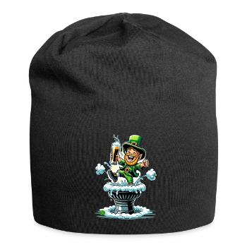 Leaping Leprechaun (Irish Leprechaun) - Jersey Beanie - black - Front