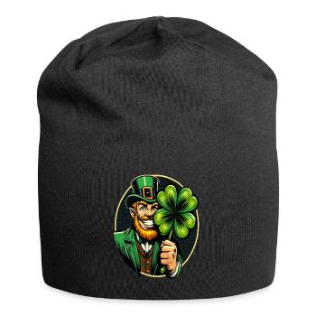 Shamrock Leprechaun (Irish Leprechaun) - Jersey Beanie - black - Front