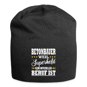 Betonbau Weil Superheld Kein Offizieller Beruf Ist - Jersey-Beanie - Schwarz - Vorne