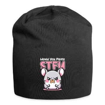 Chinchilla Stfu Would You Please Shut Up - Jersey Beanie - black - Front