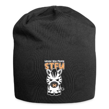 Zebra Stfu Would You Please Shut Up - Jersey Beanie - black - Front