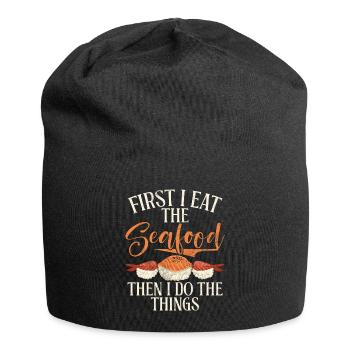 Cadeau pour les amateurs de fruits de mer - Bonnet en jersey - noir - Devant