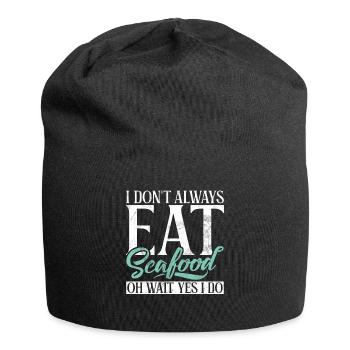 Seafood Lover Gift - Jersey-Beanie - Schwarz - Vorne