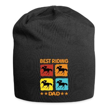 Meilleur père de cheval - Bonnet en jersey - noir - Devant