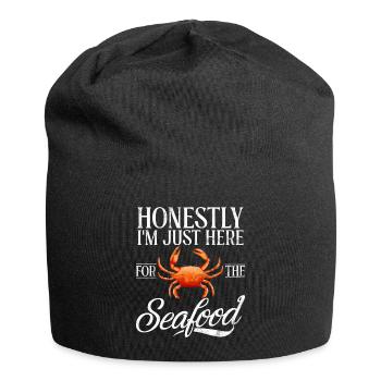 Seafood Lover Gift - Jersey-Beanie - Schwarz - Vorne