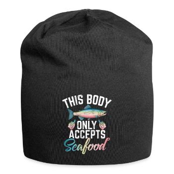 Cadeau pour les amateurs de fruits de mer - Bonnet en jersey - noir - Devant