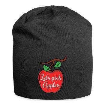 Lass uns Äpfel pflücken Apfelpflücker Liebe pflücken - Jersey-Beanie - Schwarz - Vorne