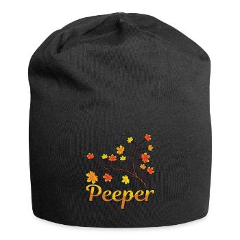 Spanner Laub Blatt Gucken Lustig - Jersey-Beanie - Schwarz - Vorne