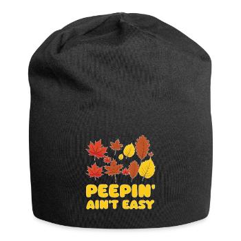 Peepin' Ain't Easy Leaf Peeper Leaf Peeping - Bonnet en jersey - noir - Devant