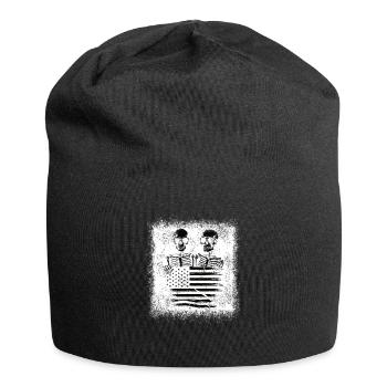 Skeleton American flag design - Jersey Beanie - black - Front