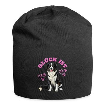 Border Collie Owner LUCK IS BORDER COLLIE - Jersey Beanie - black - Front