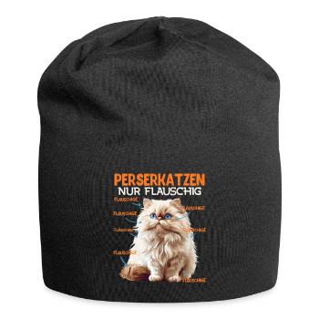 PERSERKATZEN NUR FLAUSCHIG Perser Katze - Jersey-Beanie - Schwarz - Vorne