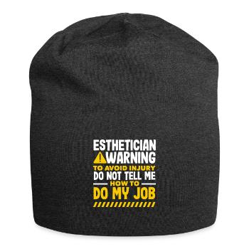 Hautpflege Kosmetikerin Kosmetik - Jersey-Beanie - Anthrazit - Vorne