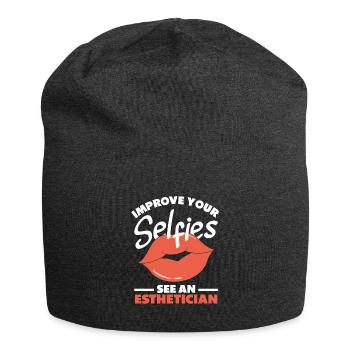 Hautpflege Kosmetikerin Kosmetik - Jersey-Beanie - Anthrazit - Vorne