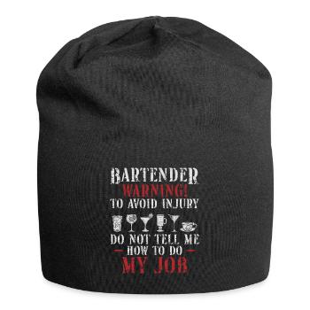Barman Mixologue Barman - Bonnet en jersey - noir - Devant