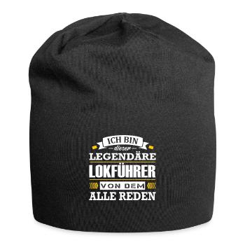 Lokführer Spruch Zugfahrer Zugführer Zug - Jersey-Beanie - Schwarz - Vorne