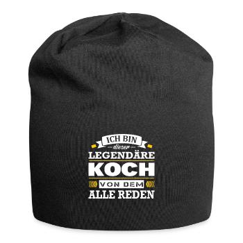 Ich Bin Dieser Legendäre Koch Von Dem Alle Reden - Jersey-Beanie - Schwarz - Vorne