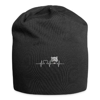 Snow Leopard Schneeleoparden Schneeleopard - Jersey Beanie - black - Front