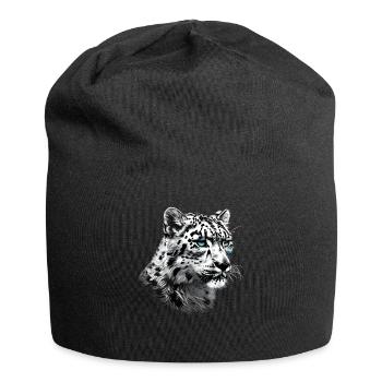 Snow Leopard Schneeleoparden Schneeleopard - Jersey Beanie - black - Front