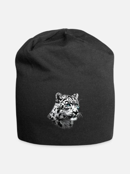 Snow Leopard Schneeleoparden Schneeleopard - Jersey-Beanie - Schwarz