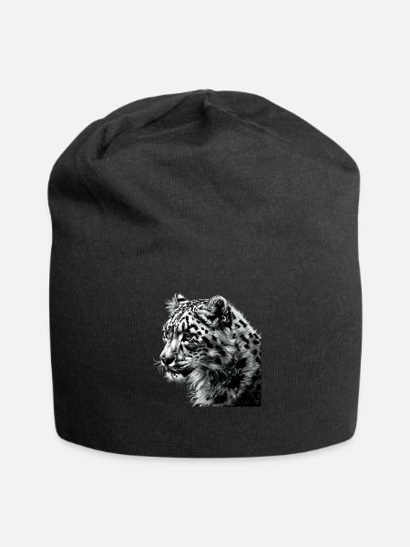 Snow Leopard Schneeleoparden Schneeleopard - Jersey-Beanie - Schwarz