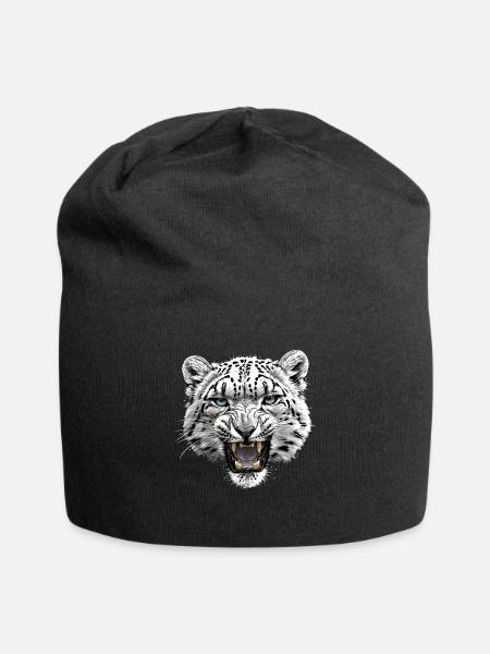 Snow Leopard Schneeleoparden Schneeleopard - Jersey-Beanie - Schwarz