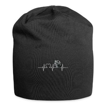 Snow Leopard Schneeleoparden Schneeleopard - Jersey Beanie - black - Front