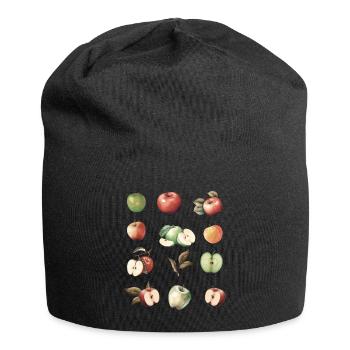 Verschiedene Apfelsorten - Jersey-Beanie - Schwarz - Vorne
