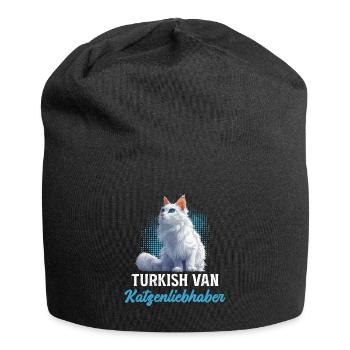 TURKISH VAN KATZENLIEBHABER Turkish Van - Jersey-Beanie - Schwarz - Vorne