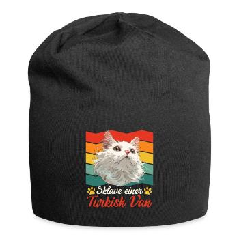 Katzenbesitzer SKLAVE EINER TURKISH VAN Vintage - Jersey-Beanie - Schwarz - Vorne