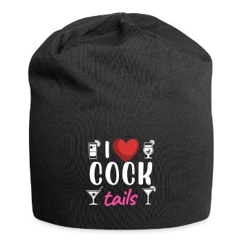 I love cocktails - Jersey-Beanie - Schwarz - Vorne