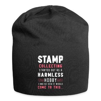 Stamp Collecting Started Out As A Stamp Lover - Jersey Beanie - black - Front