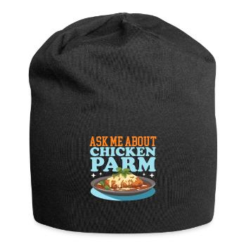 Chicken Parmesan Geschenk - Jersey-Beanie - Schwarz - Vorne
