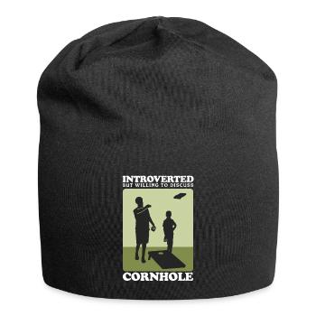 Cornhole Player Blind Hole Sac de haricots cadeau - Bonnet en jersey - noir - Devant