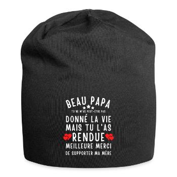Beau Papa Tu Ne M as Peut Être Pas Donné - Bonnet en jersey - noir - Devant