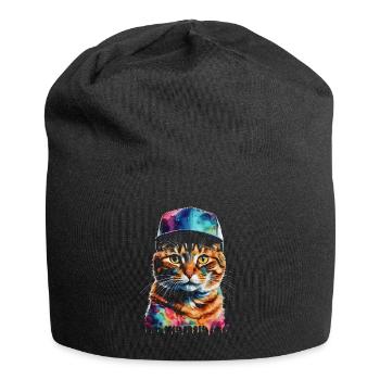 Casquette Snapback Coloré Imprimé Motif D’animal Drôle - Bonnet en jersey - noir - Devant