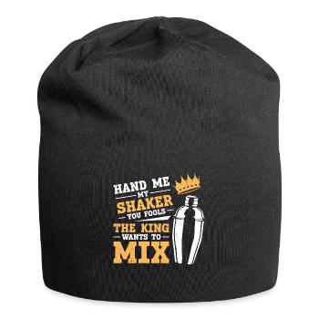 Bartender Mixologist King Hand Me - Jersey-Beanie - Schwarz - Vorne