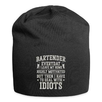 Bartender Mixologist Bartender - Jersey Beanie - black - Front