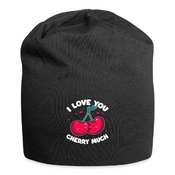 Cherry Cherry Tree Cherry Blossom Fruit Gift - Jersey Beanie - black - Front