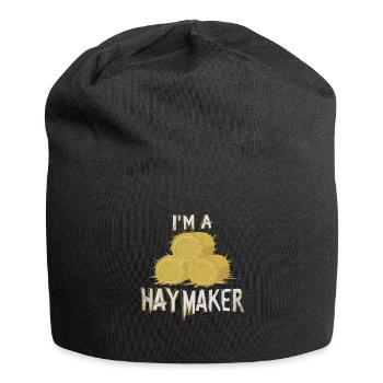 Lustiger Heumacher Bauernhof Lebensstil Heu - Jersey-Beanie - Schwarz - Vorne