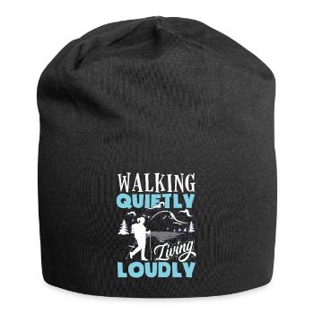 Silent Walks My Soul's Favorite Workout Hiking - Jersey Beanie - black - Front