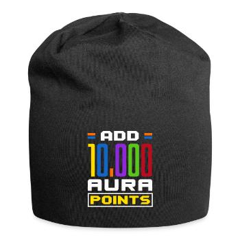 Add 10,000 Aura Points Trendy Viral - Jersey Beanie - black - Front