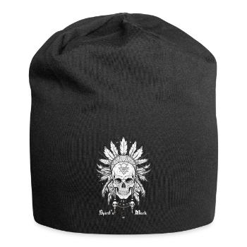 CRÂNE ET PLUMES, MARQUE DE L’ - Bonnet en jersey - noir - Devant